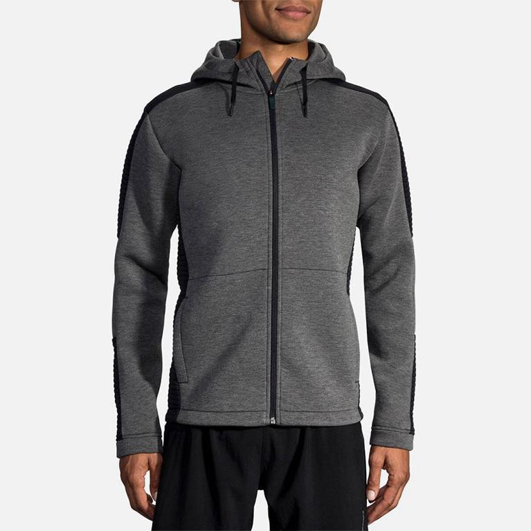 Brooks Interval Running Jackets - Men's - Grey (42516-PKQS)